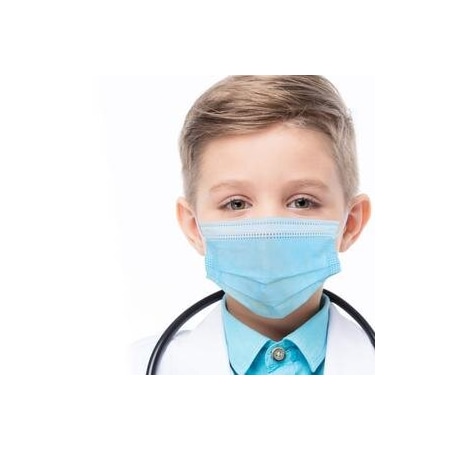 Zoro Select Kids Face Masks, 3PLY Blue, 50-Count 3PLYKBOX